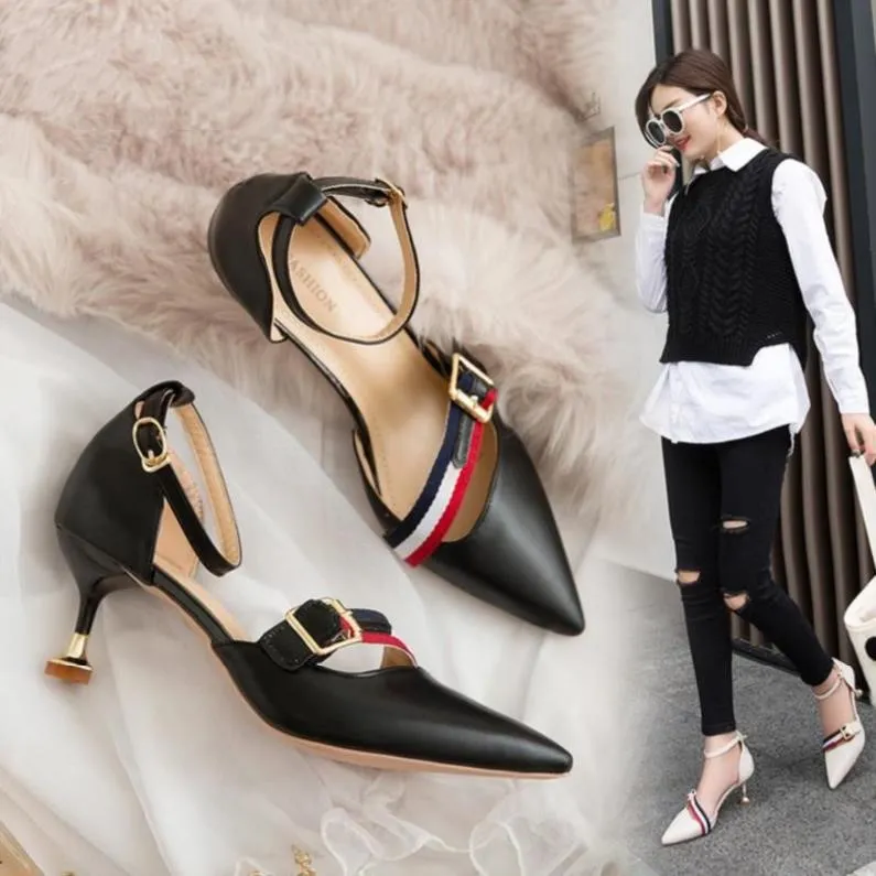 Fashionable casual street shot bag pointe shoes - Black