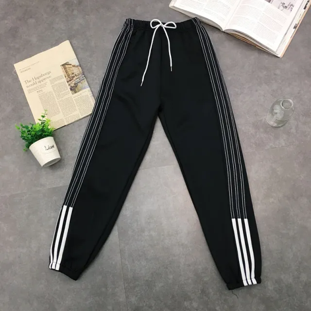 Oversized beam leg casual harem pants Black - Shop at LoveMi