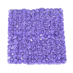 Mini roses 144 artificial flowers for floral arrangement - Purple - View 1