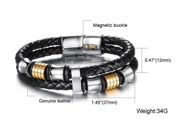 Magnetic buckle knitted hand chain