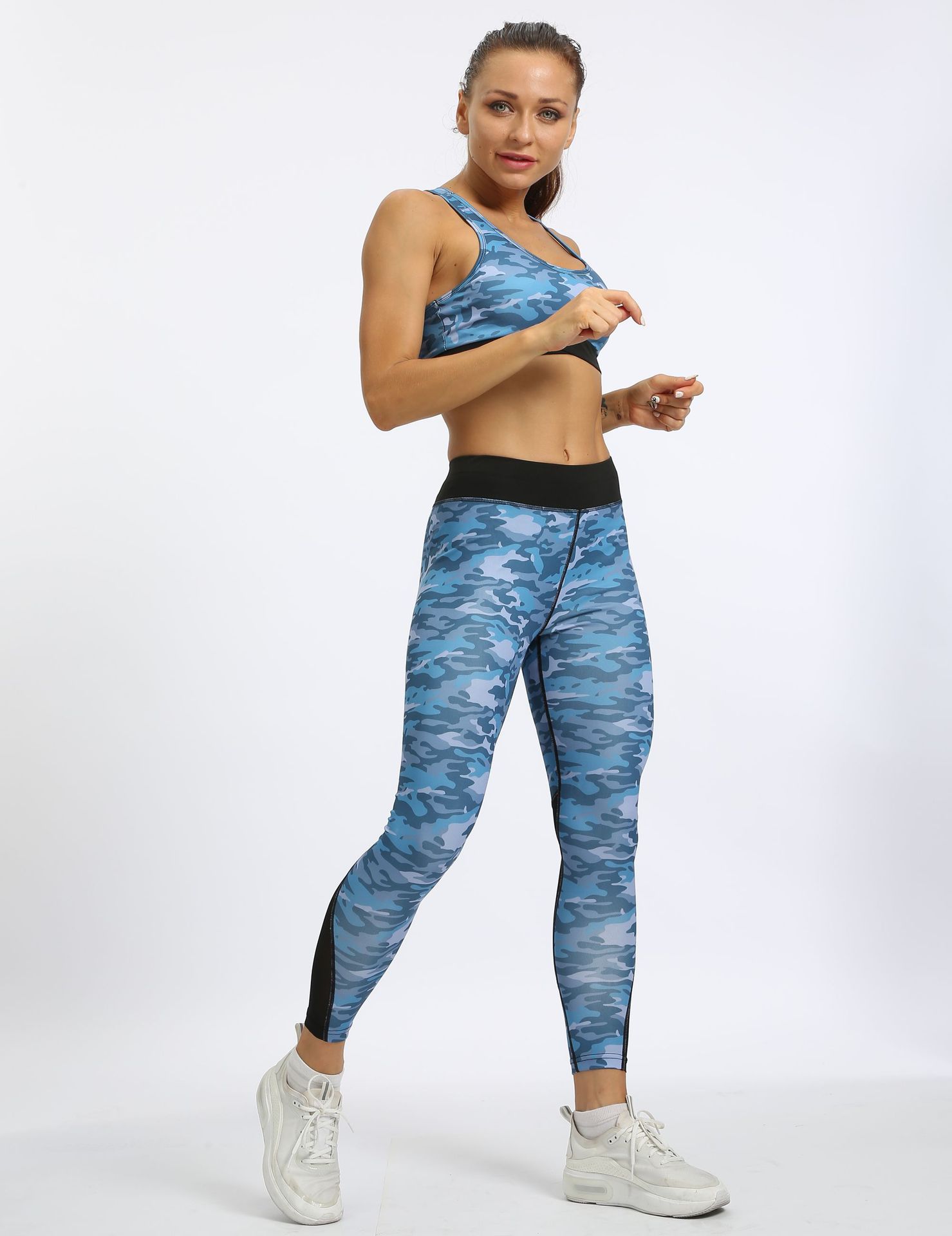Printed hip lift high waist sports leggings