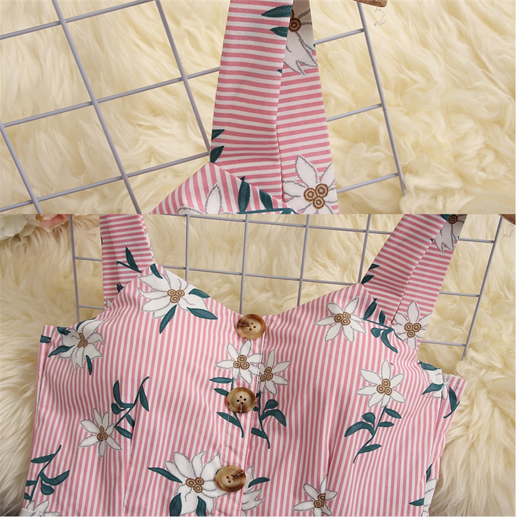 Women's printed suspender dress