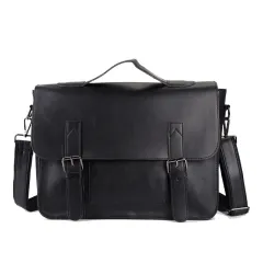 Men's casual shoulder bag - Black - View 1