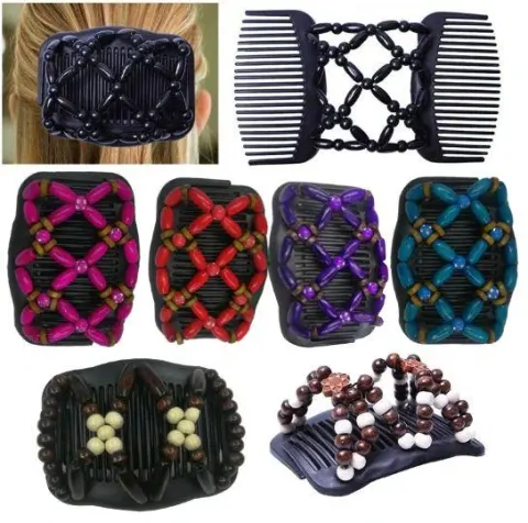 Vintage Elastic Hairpin Stretch Hair Comb Hot Sales Beaded