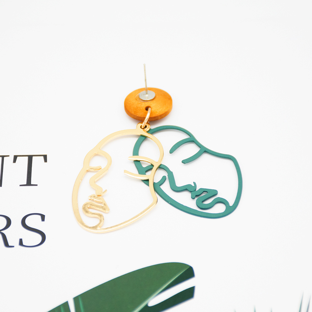 Creative fashion Korean mask earrings