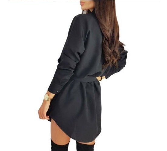 Single-breasted waist shirt skirt