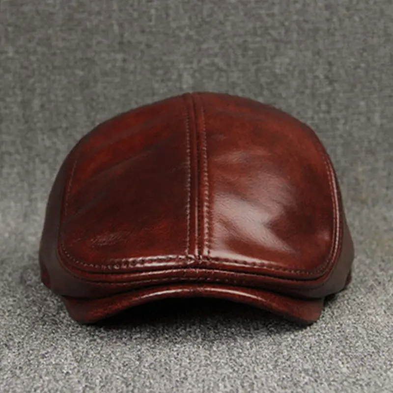 First Layer Cowhide Comfortable and Fashionable Sunscreen Beret