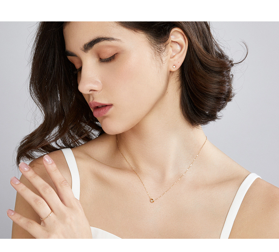 Wild earrings in 14K gold with zircon