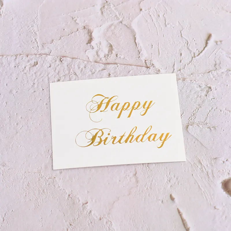 Valentine's Day Gold Embossed Thank You Card
