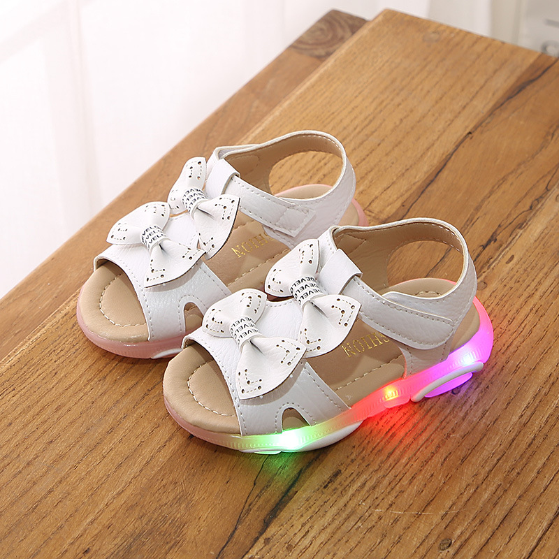 Cute flower flashing princess shoes