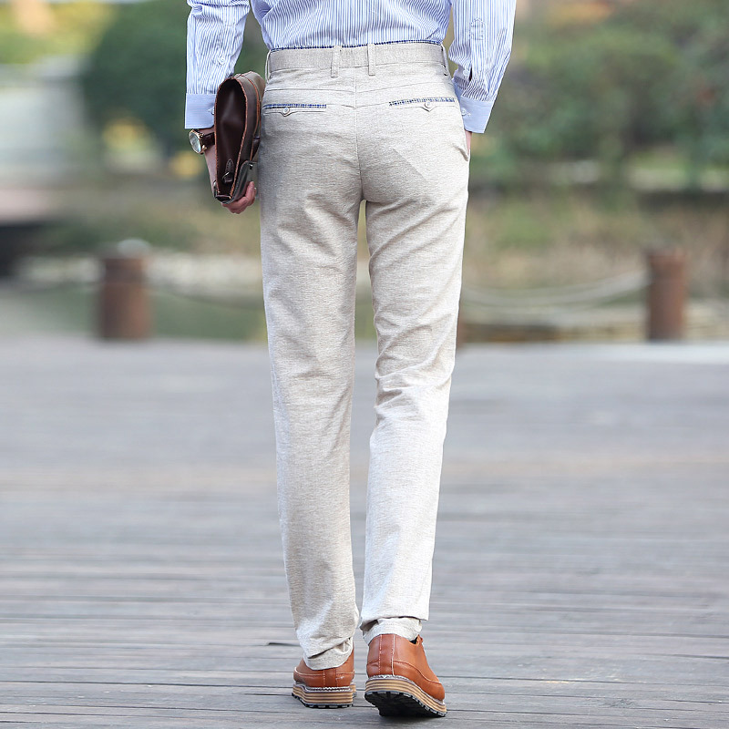 Men's Cotton hemp casual pants