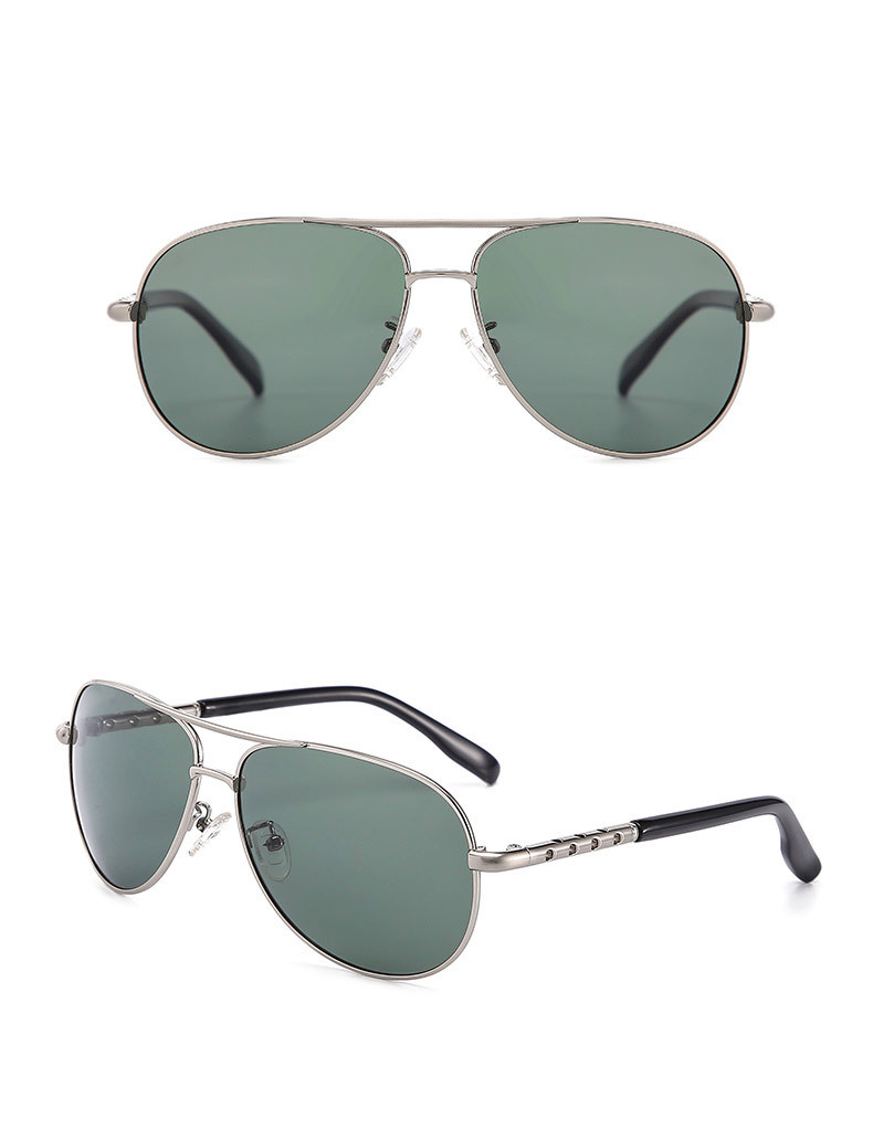 Silver frame dark green