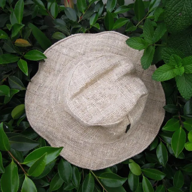 Hand woven pure linen wide brim hat Style 1 - Shop at LoveMi