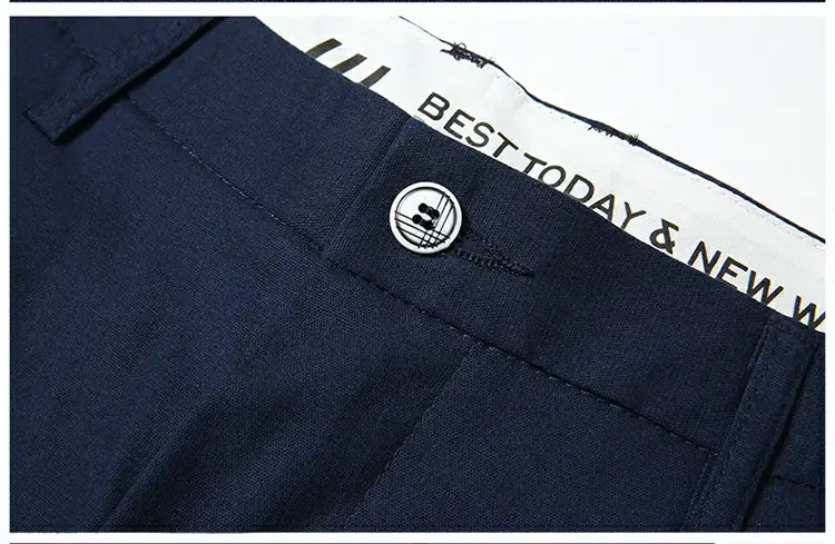 Solid color straight trousers