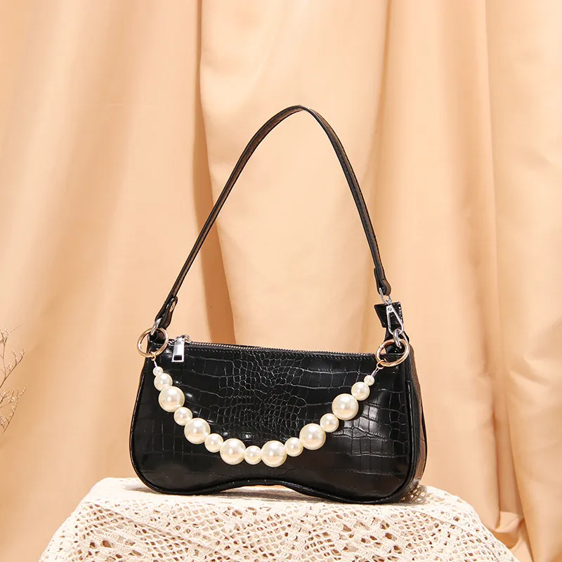 Lady's underarm bag handbag lady's handbag - Black