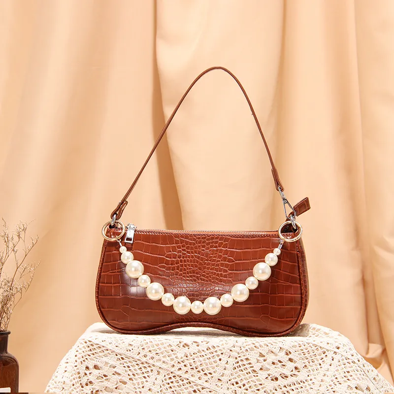 Lady's underarm bag handbag lady's handbag - Brown