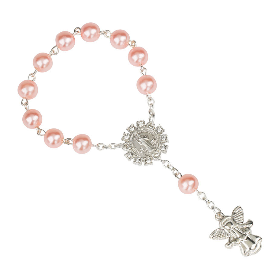 Children's Angel Pendant Rosary Bracelet