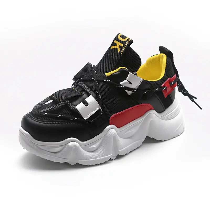 Buckle mesh sneakers breathable casual shoes