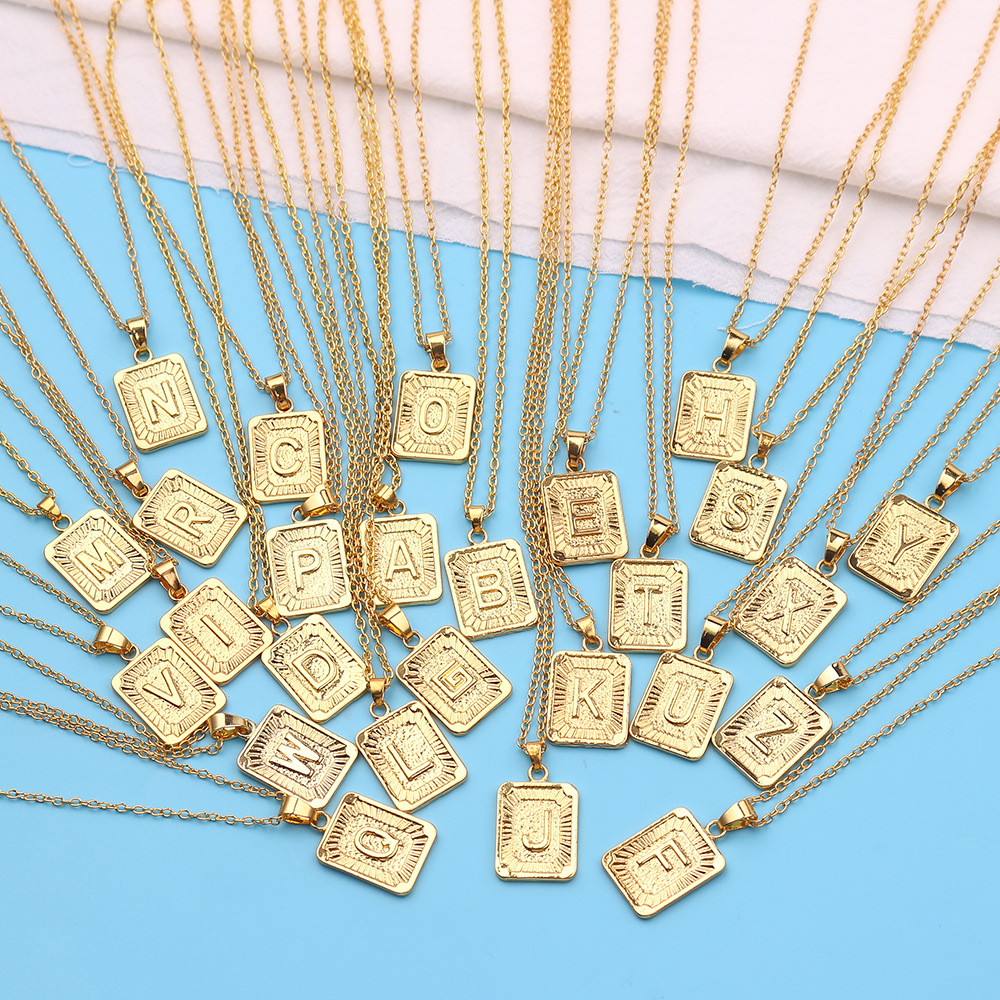 English alphabet pendant necklace
