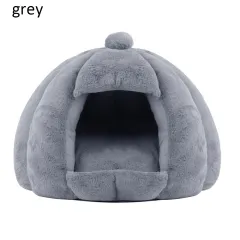 Winter thickened plush kennel - Grey - View 1