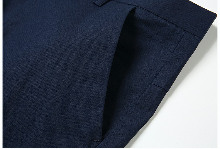 Solid color straight trousers