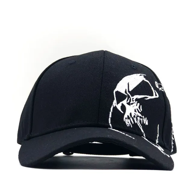 Skull embroidered fashion baseball cap Navy Blue - Shop at LoveMi