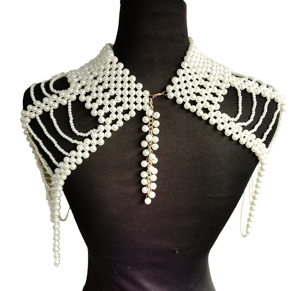 European and American multi-layer pearl sexy necklace