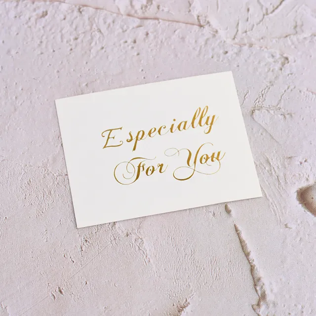 Valentine's day gold embossed thank you card Especially For You - Shop at LoveMi