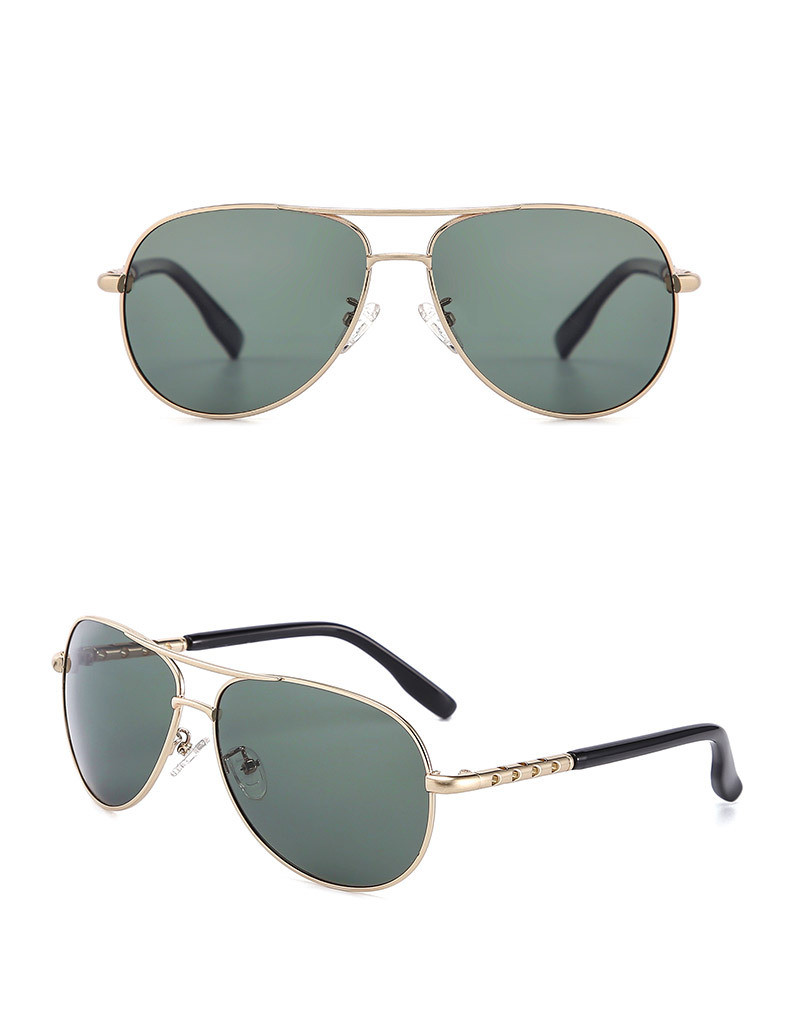 Gold frame dark green