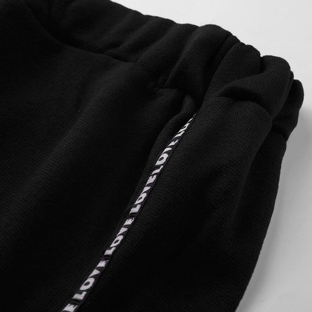 Letter ribbon long sleeve leisure sports suit