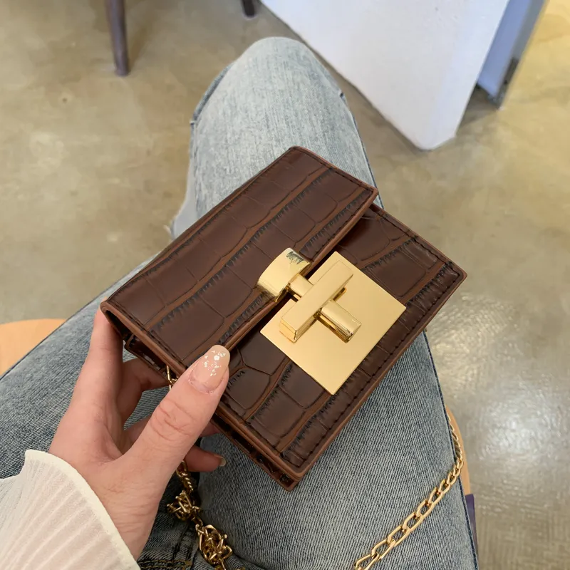 Western chain shoulder bag - Brown