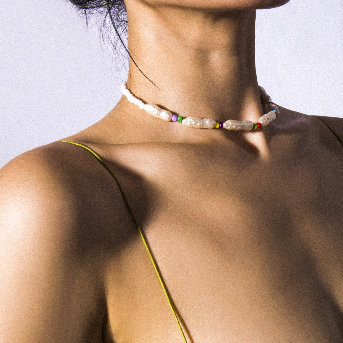 Geometric Pearl Necklace