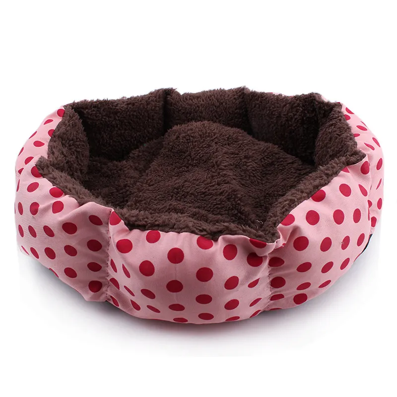 Removable polka dot octagonal doghouse - Pink