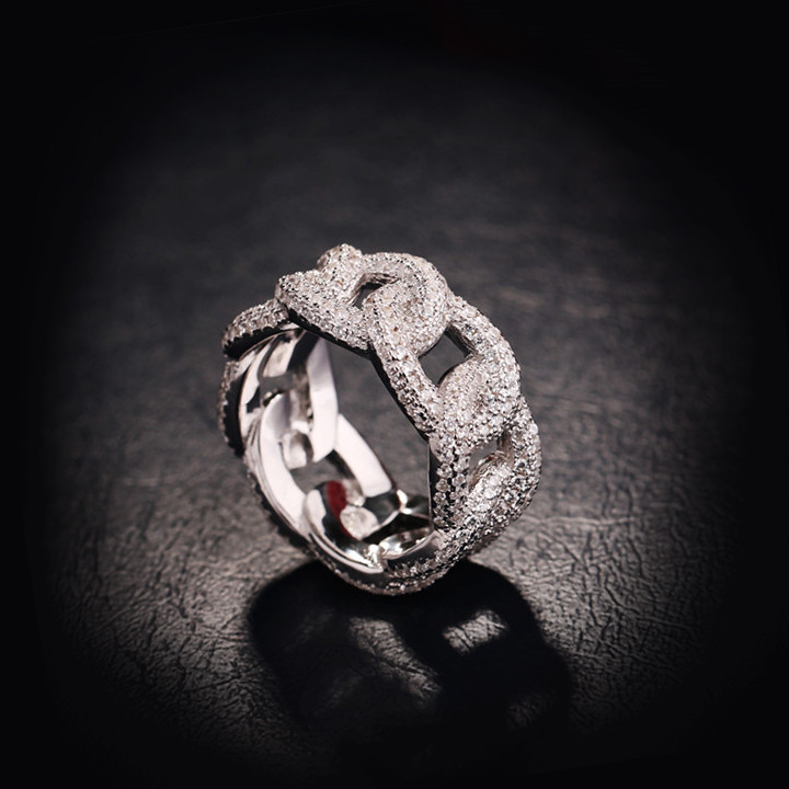 Braided zircon ring