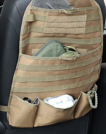Rear seat organizer of tactical vehicle Rear seat organizer of tactical vehicle