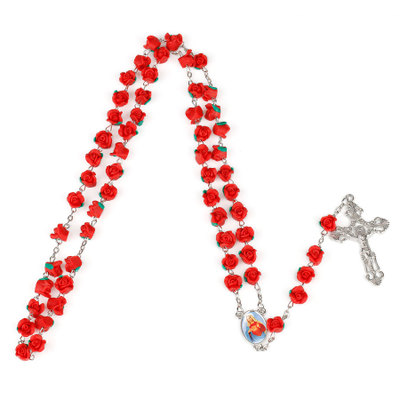 Title 3, Rose Rosary Necklace