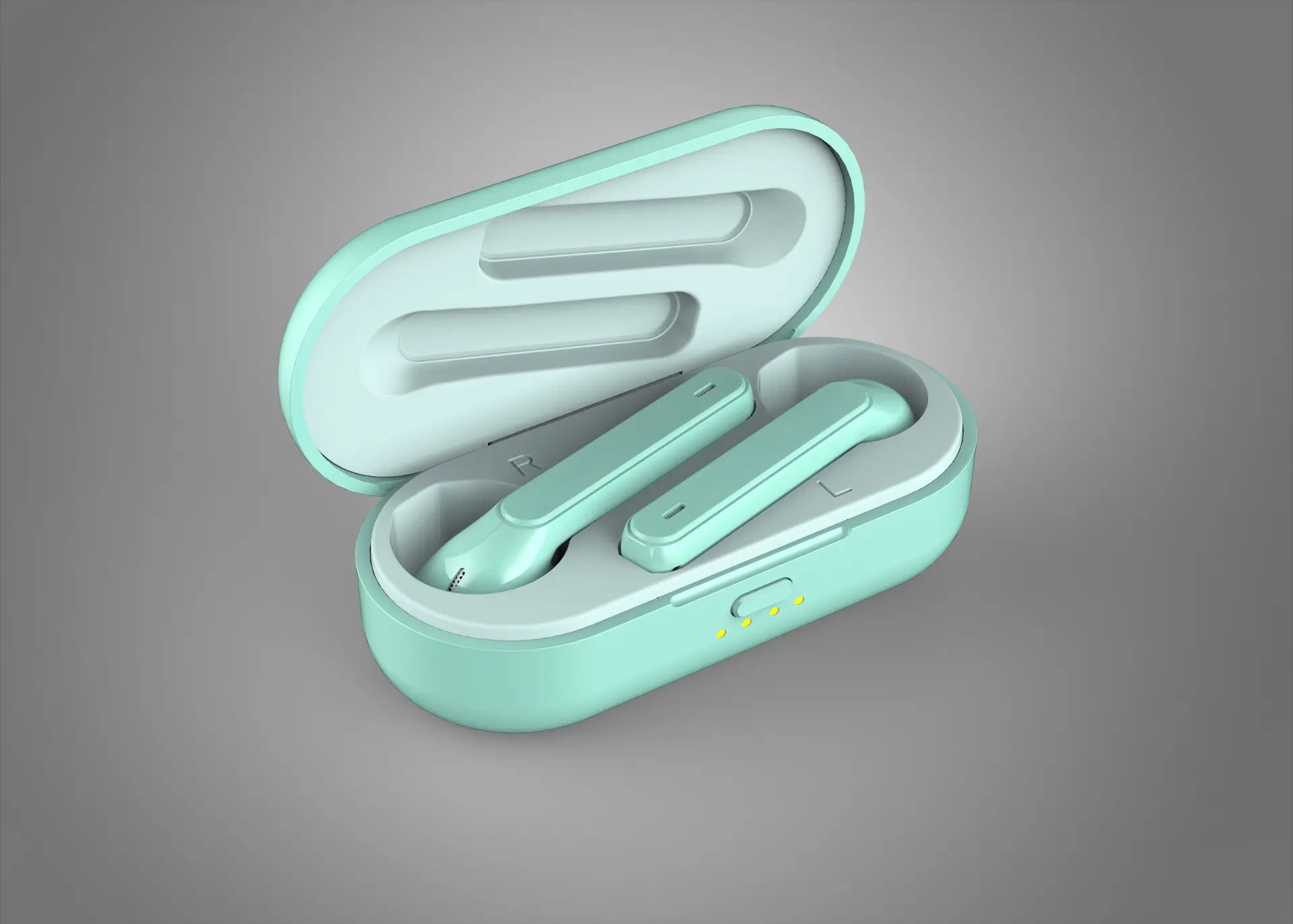 Bluetooth headset with charging compartment