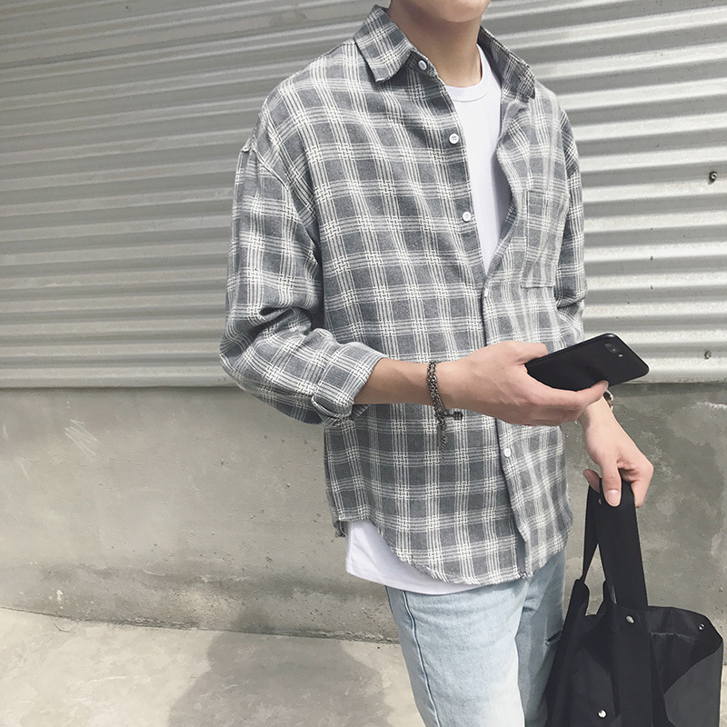 Autumn Long Sleeve Plaid Shirt