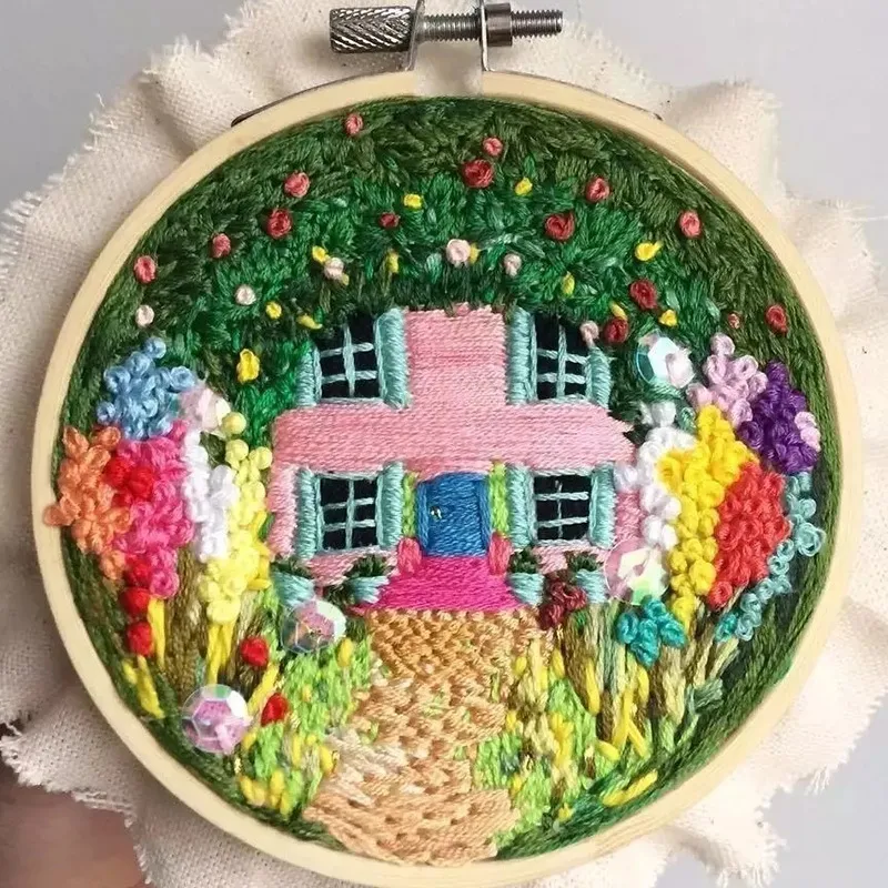 Fabric embroidery material package - Secret Garden