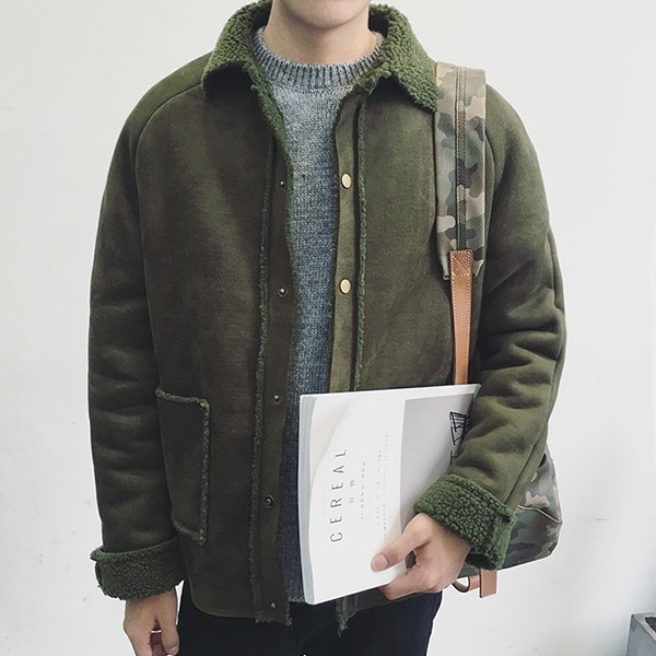 Lamb wool heavy coat jacket cotton jacket