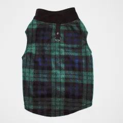 Warm Fleece Pet Dog Clothes Autumn Winter Thickened Vest Coat Small Medium Dogs Warm Costume With Traction Ring - Green - View 1