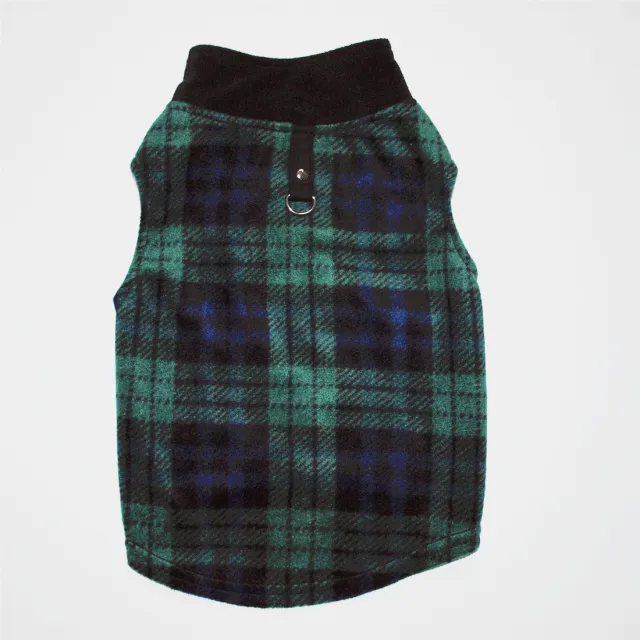 Warm Fleece Pet Dog Clothes Autumn Winter Thickened Vest Coat Small Medium Dogs Warm Costume With Traction Ring Green - Shop at LoveMi