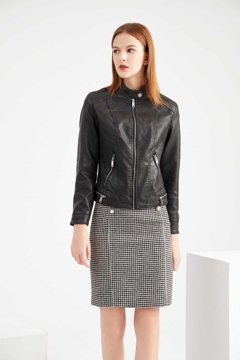 Washed and velvet women's jacket