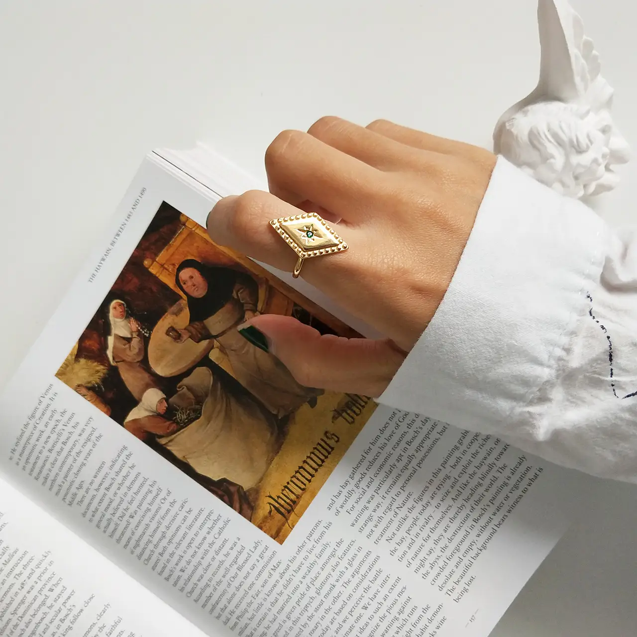 Geometric 925 sterling silver ring
