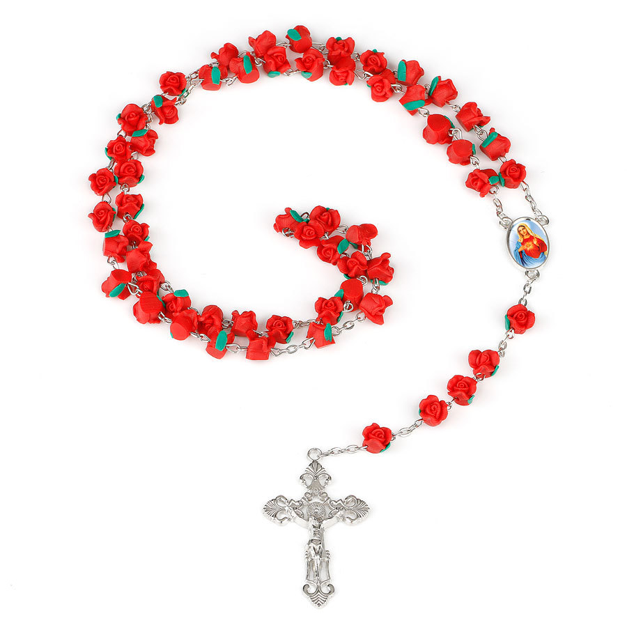 Title 2, Rose Rosary Necklace