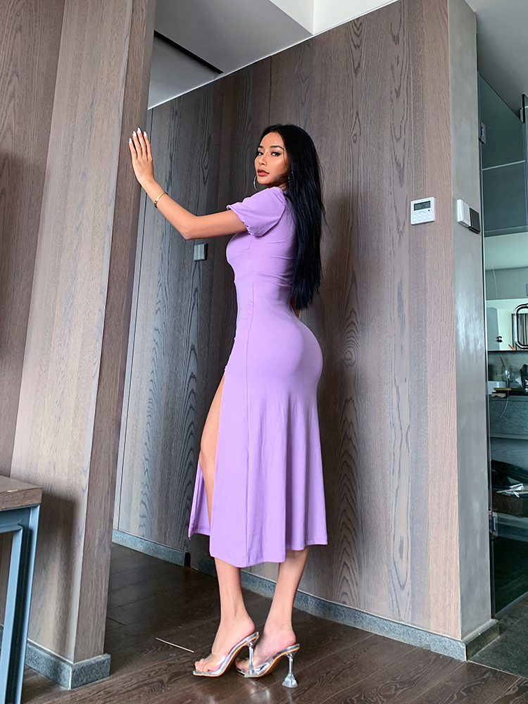 V-neck Short Sleeve Dress