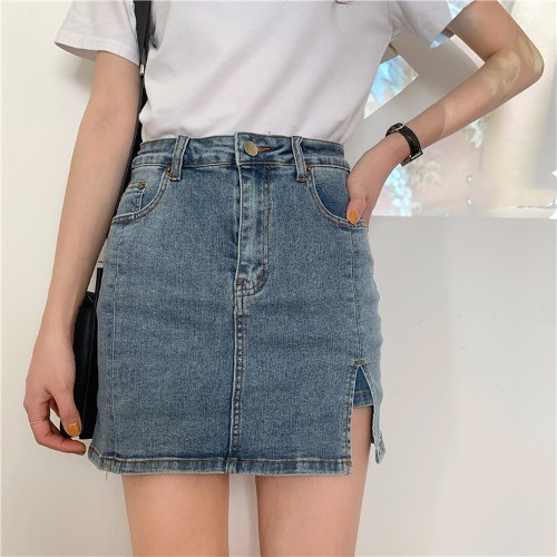 Korean version of the retro bag hip skirt