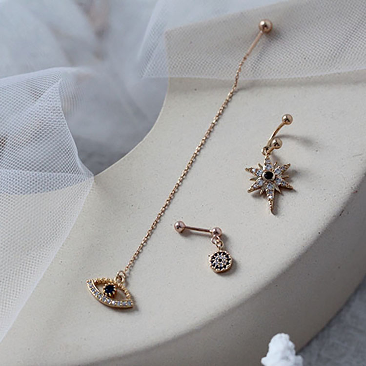 Gold fine needle screw U-shaped ear nail