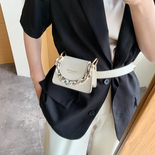 Fashionable belt bag White - Shop at LoveMi
