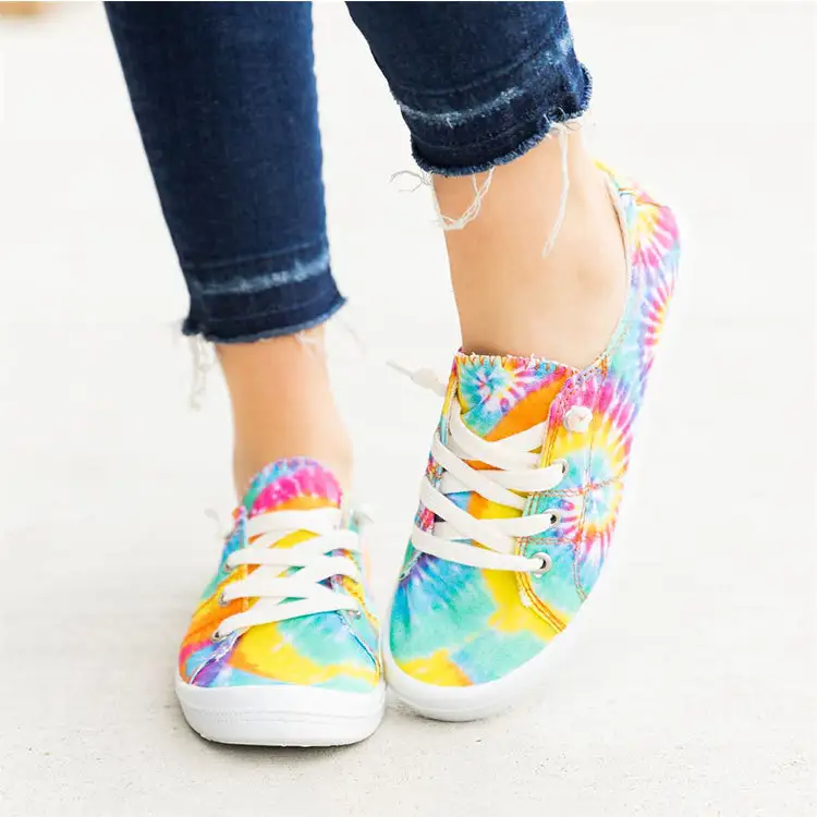 Flat flower shoes casual wild